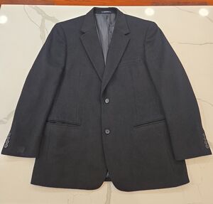 Club Room Cashmere Silk Wool Single Breasted Black Blazer Sports Jacket Size 44